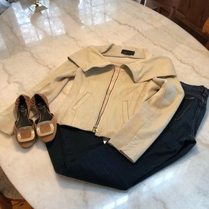 Leather and polyester Jacket